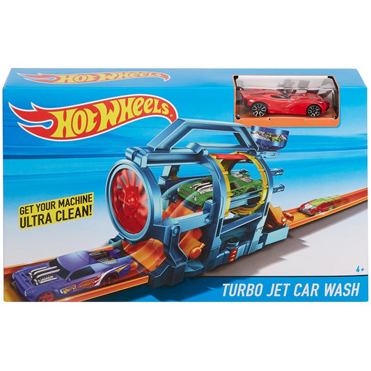 Hot Wheels Turbo Jet Car Wash City Fold-Out Play Set - Maqio