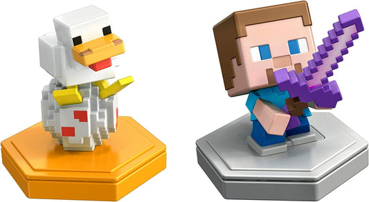 Minecraft Earth Boost Minis - Attacking Steve & Spawning Chicken 2 Pack GKT42 - Maqio